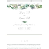 "Tropical Foliage" - Wedding Website in Fern by Hooray Creative - Guest Management