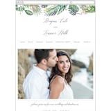 "Tropical Foliage" - Wedding Website in Fern by Hooray Creative - Mobile Layout