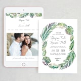 "Tropical Foliage" - Wedding Website in Fern by Hooray Creative - Match Your Stationery