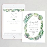 "Tropical Foliage" - Wedding Website in Fern by Hooray Creative - Match Your Stationery