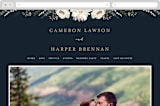 "Peonies & Berries" - Wedding Website in Winter White by Susan Moyal - Desktop Design
