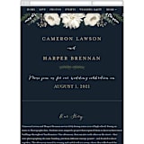 "Peonies & Berries" - Wedding Website in Winter White by Susan Moyal - Guest Management