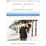 "Watercolour Stripe" - Wedding Website in Azure by Bethan - Guest Management