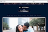 "Opulent Border" - Wedding Website in Navy by Hooray Creative - Desktop Design