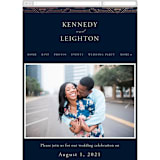 "Opulent Border" - Wedding Website in Navy by Hooray Creative - Guest Management