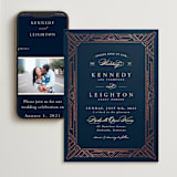"Opulent Border" - Wedding Website in Navy by Hooray Creative - Match Your Stationery