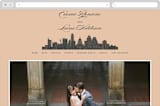 "Big City - Austin" - Wedding Website in Peach by Hooray Creative - Desktop Design