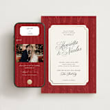 "Moiré" - Wedding Website in Crimson by Studio Suku - Match Your Stationery