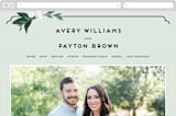 "Botanical Name Plate" - Wedding Website in Sage by Shiny Penny Studio - Desktop Design