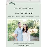 "Botanical Name Plate" - Wedding Website in Sage by Shiny Penny Studio - Mobile Layout