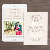 "Classic Crest" - Wedding Website in Antique by Kristen Smith - Match Your Stationery