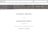"Geo Chic" - Wedding Website in Charcoal by Hooray Creative - Desktop Design