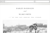 "Gilded Frame" - Wedding Website in Snow by Stacey Meacham - Desktop Design