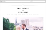 "Framed Deco Elegance" - Wedding Website in Classic White by Kelly Schmidt - Desktop Design