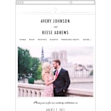 "Framed Deco Elegance" - Wedding Website in Classic White by Kelly Schmidt - Mobile Layout