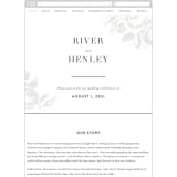 "Beloved" - Wedding Website in Snow by Design Lotus - Guest Management