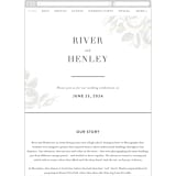 "Beloved" - Wedding Website in Snow by Design Lotus - Mobile Layout