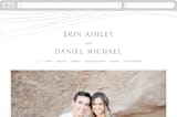 "Lined" - Wedding Website in Cloud by Erin Deegan - Desktop Design