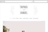 "Gilded Leaves" - Wedding Website in Classic White by Kelly Schmidt - Desktop Design