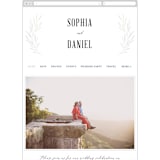 "Gilded Leaves" - Wedding Website in Classic White by Kelly Schmidt - Mobile Layout