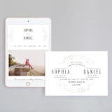 "Gilded Leaves" - Wedding Website in Classic White by Kelly Schmidt - Match Your Stationery
