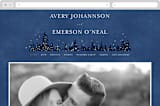 "Aspen" - Wedding Website in Midnight by Kristie Kern - Desktop Design