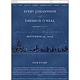 "Aspen" - Wedding Website in Midnight by Kristie Kern - Mobile Layout