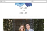 "Modern Water" - Wedding Website in Celestial by Olivia Raufman - Desktop Design