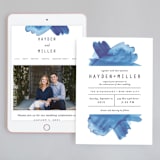 "Modern Water" - Wedding Website in Celestial by Olivia Raufman - Match Your Stationery
