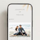 "Gilded Palm" - Wedding Website in Sand by Melinda Denison - Mobile Layout