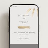 "Gilded Palm" - Wedding Website in Sand by Melinda Denison - Mobile Layout