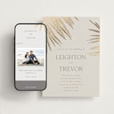 "Gilded Palm" - Wedding Website in Sand by Melinda Denison - Match Your Stationery
