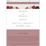 "Emyn" - Wedding Website in Burgundy by Itsy Belle Studio - Mobile Layout
