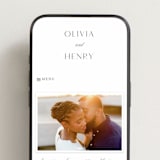 "Forever And" - Wedding Website in Snow by Jen Banks - Mobile Layout