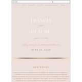 "Lovely Day" - Wedding Website in Rose Quartz by Leah Bisch - Mobile Layout