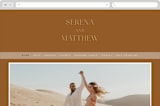 "Modern Traditionalist" - Wedding Website in Butterscotch by Morgan Kendall - Desktop Design