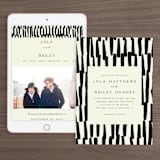 "Stripes" - Wedding Website in Ink by Morgan Kendall - Match Your Stationery