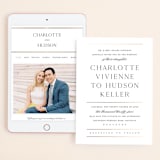 "Heard the news" - Wedding Website in Cotton by Stacey Meacham - Match Your Stationery