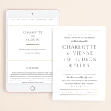 "Heard the news" - Wedding Website in Cotton by Stacey Meacham - Match Your Stationery