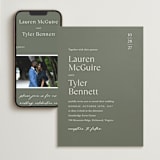 "Modern Bookmark" - Wedding Website in Cactus by Jill Means - Match Your Stationery