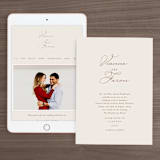 "Delicate Names" - Wedding Website in Buttercream by Jessica Williams - Match Your Stationery
