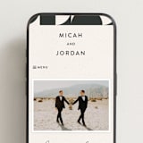 "Kenai" - Wedding Website in Shadow by Carly Reed Walker - Mobile Layout