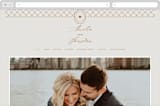 "Date Stamp" - Wedding Website in Wool by Jill Means - Desktop Design