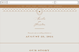 "Date Stamp" - Wedding Website in Wool by Jill Means - Desktop Design