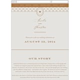 "Date Stamp" - Wedding Website in Wool by Jill Means - Mobile Layout
