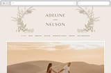 "Preserved Fall Botanicals" - Wedding Website in Linen by Erin Deegan - Desktop Design