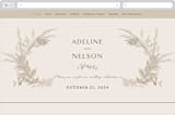 "Preserved Fall Botanicals" - Wedding Website in Linen by Erin Deegan - Desktop Design