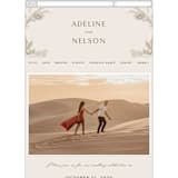 "Preserved Fall Botanicals" - Wedding Website in Linen by Erin Deegan - Mobile Layout