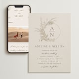 "Preserved Fall Botanicals" - Wedding Website in Linen by Erin Deegan - Match Your Stationery