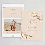 "Bohemian Pampas" - Wedding Website in Sand by Kaydi Bishop - Match Your Stationery